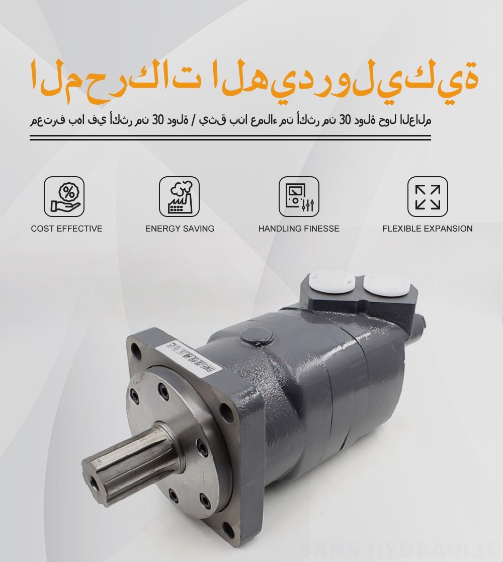 محرك هيدروليكي سايكلويدي BM6 ١٩٥ سم مكعب/د ١٥٠ لتر/دقيقة محرك هيدروليكي